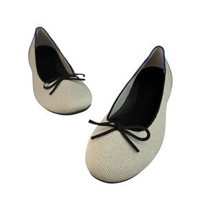 Rothy's Diamond and Black Women’s Ballet shoes size 9.5